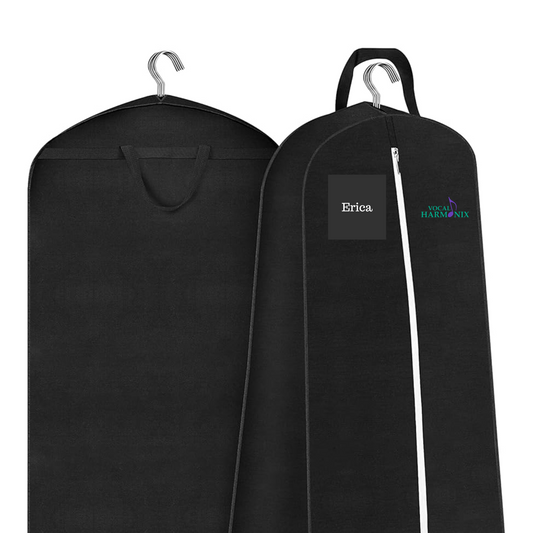 Vocal Harmonix- Embroidered Extra long Garment Bags for Dresses, Coats, Suits, etc.