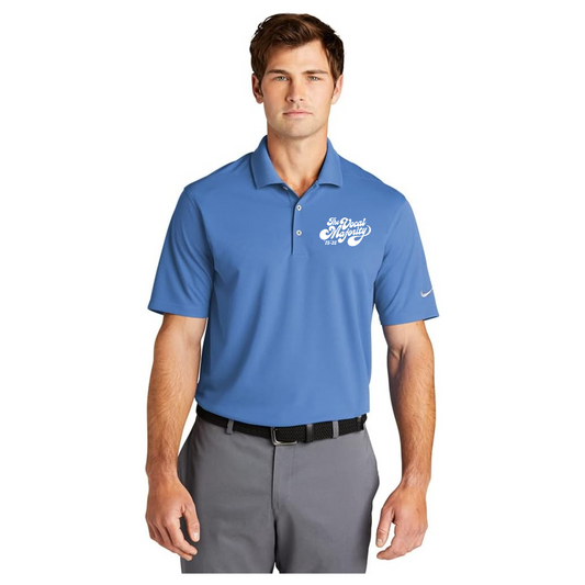 Vocal Majority - Retro Logo Men's Embroidered Nike Dri-FIT Micro Pique Polo