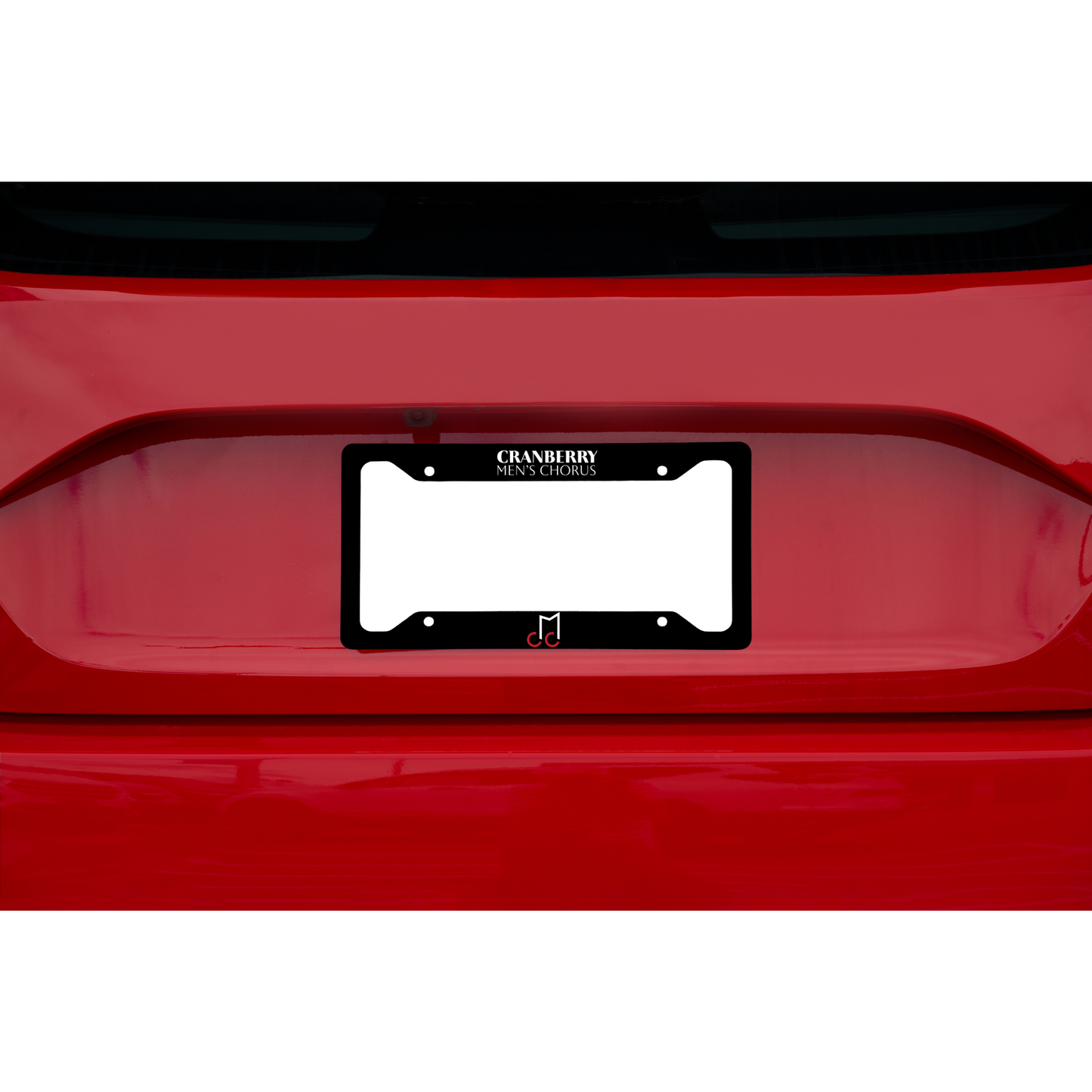 Cranberry Men's Chorus - Printed Gloss White Aluminum License Plate Frame