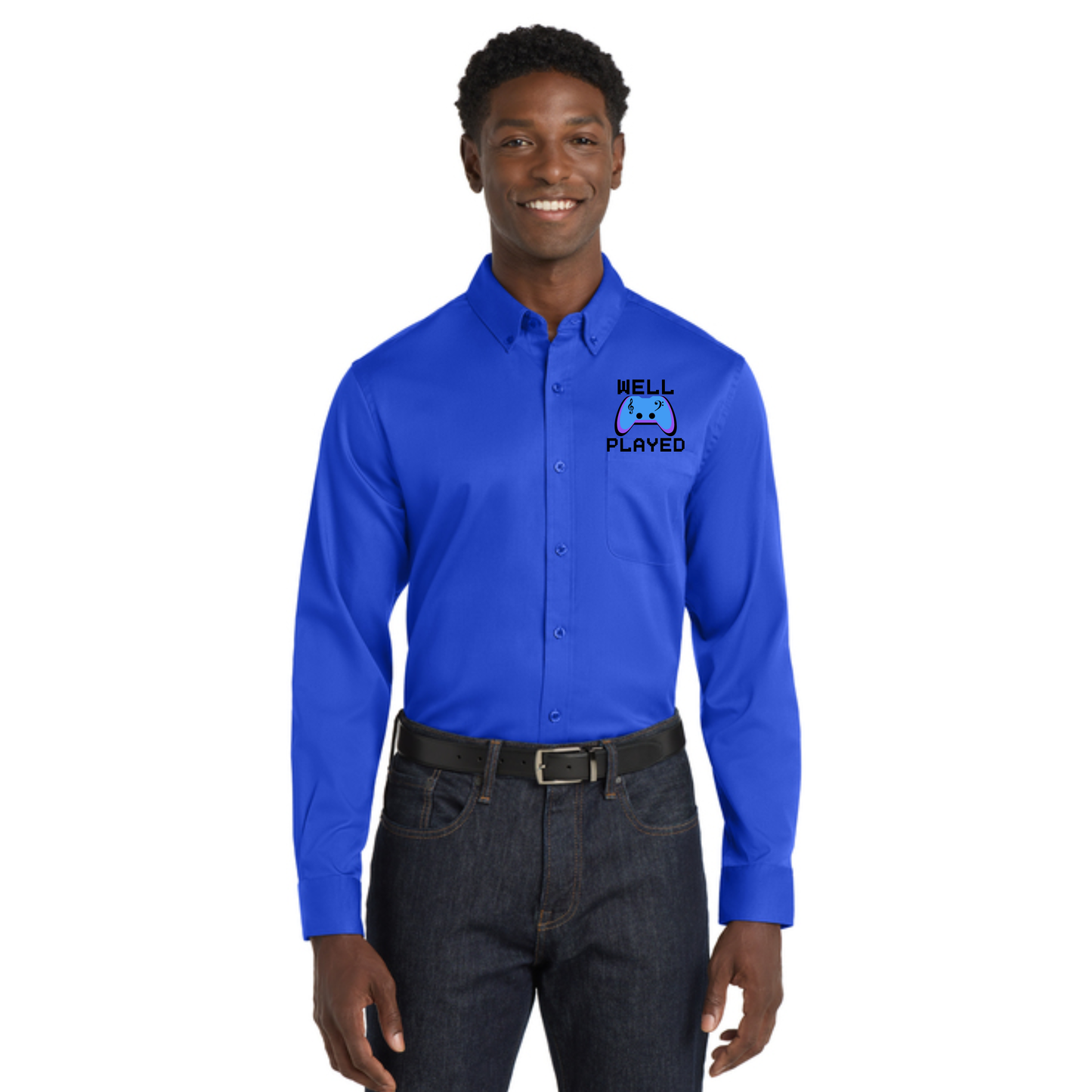 Well Played - Embroidered Long Sleeve SuperPro React™ Twill Shirt