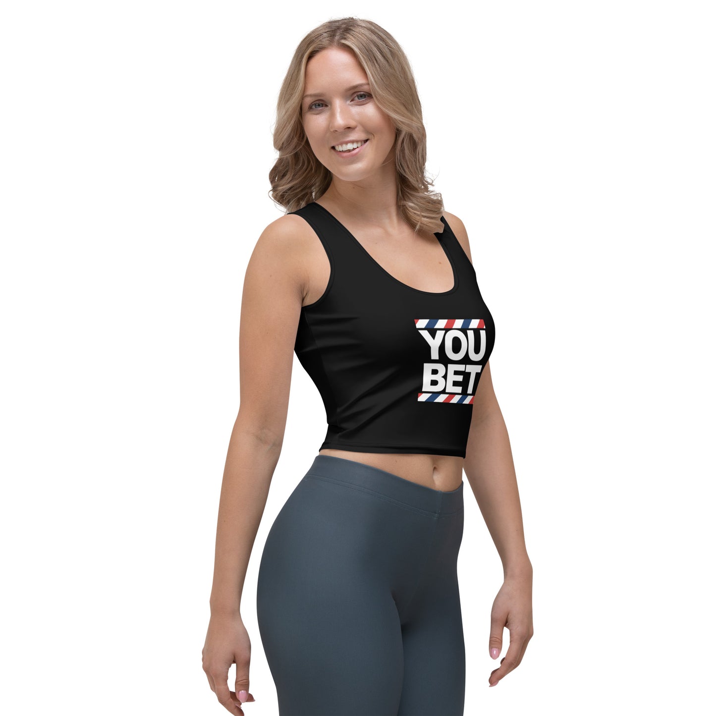 YOU BET - BARBER POLE - Printed Crop Top