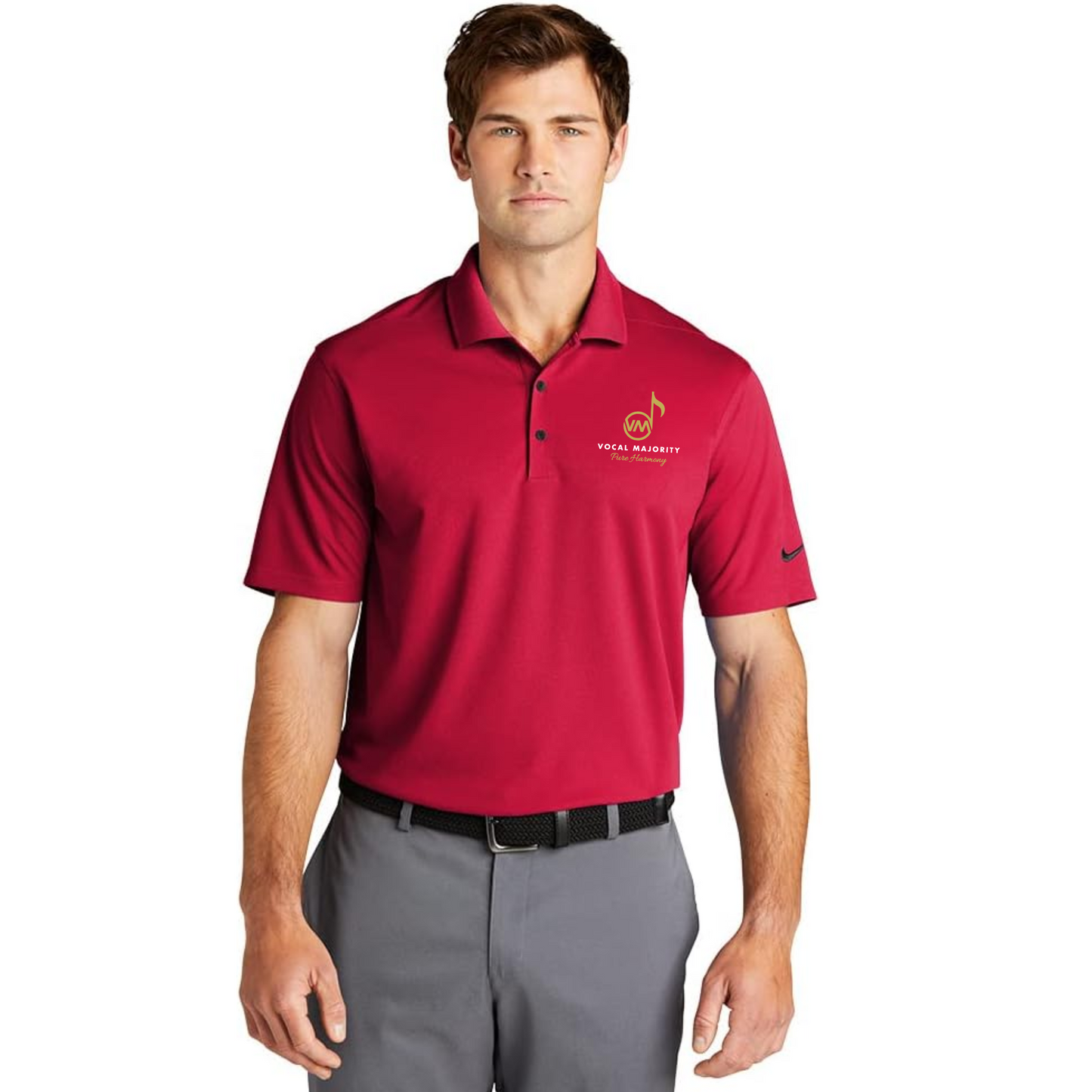 Vocal Majority - Men's Embroidered Nike Dri-FIT Micro Pique Polo