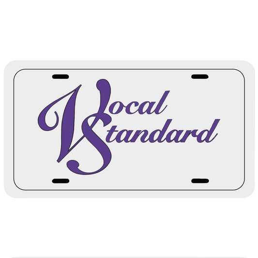 Vocal Standard - Gloss White Aluminum License Plate