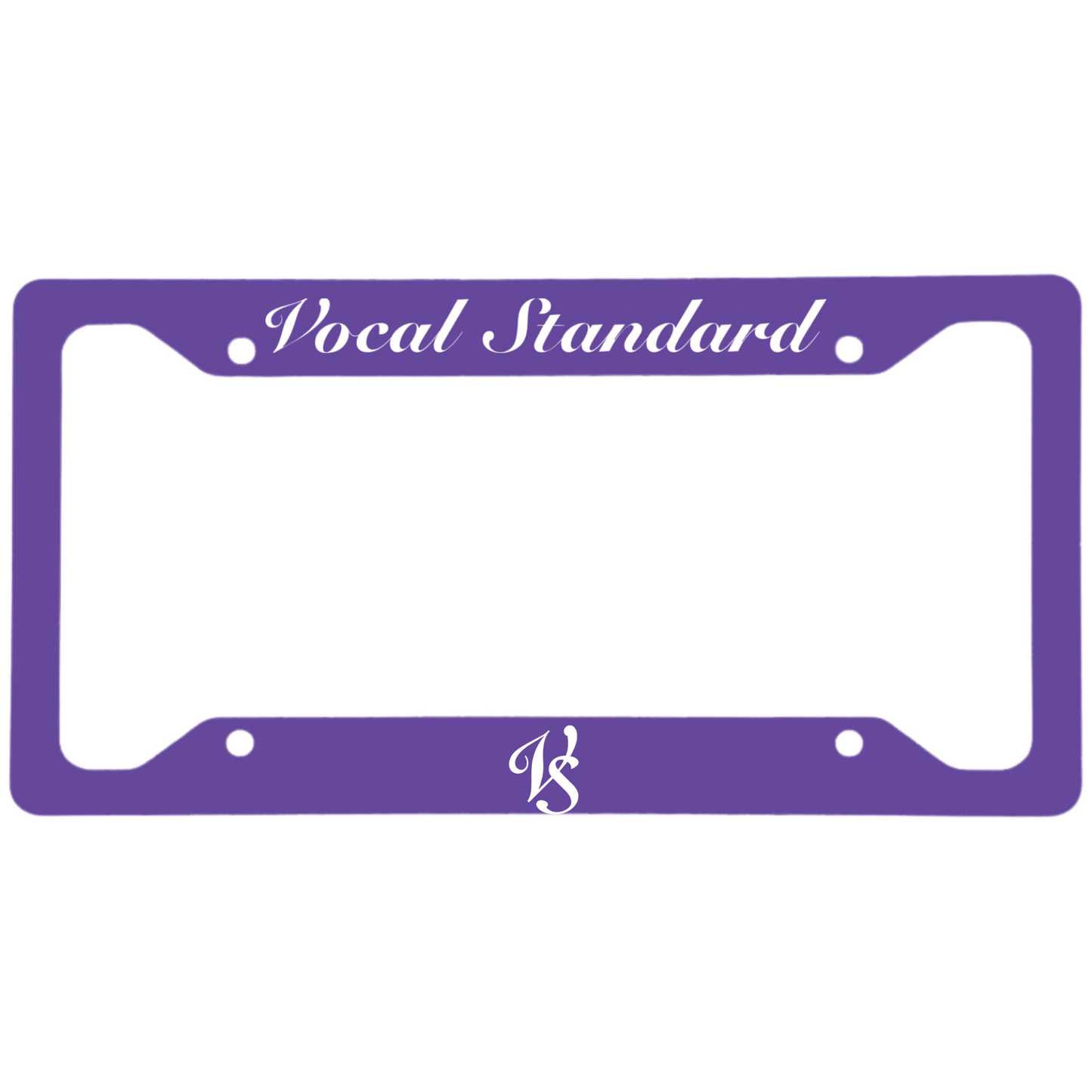 Vocal Standard - Gloss White Aluminum License Plate Frame