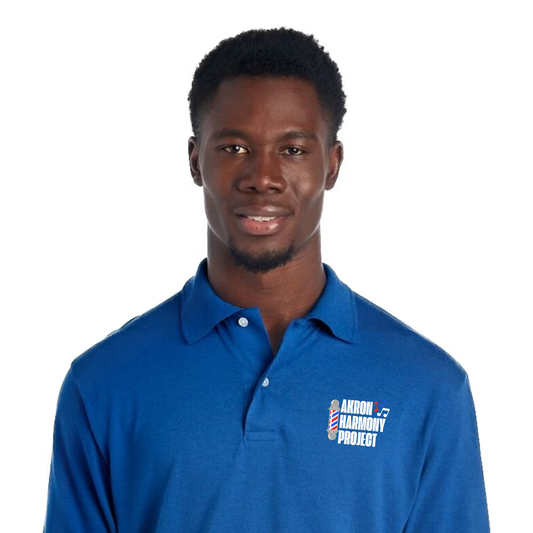 Akron Harmony Project Embroidered Unisex SpotShield™ Jersey Polo - Royal