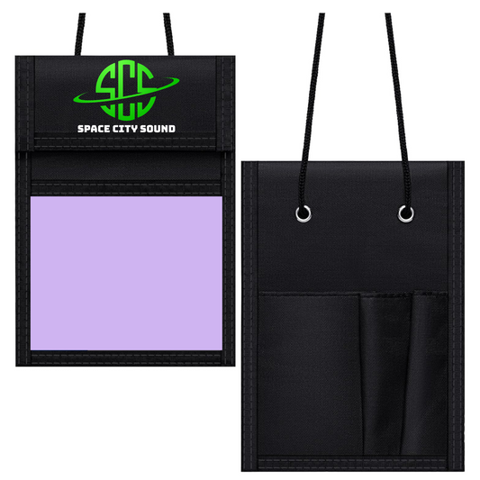 Space City Sound - Name Badge Holders with Lanyard 4 x 3 Inch Name Badge