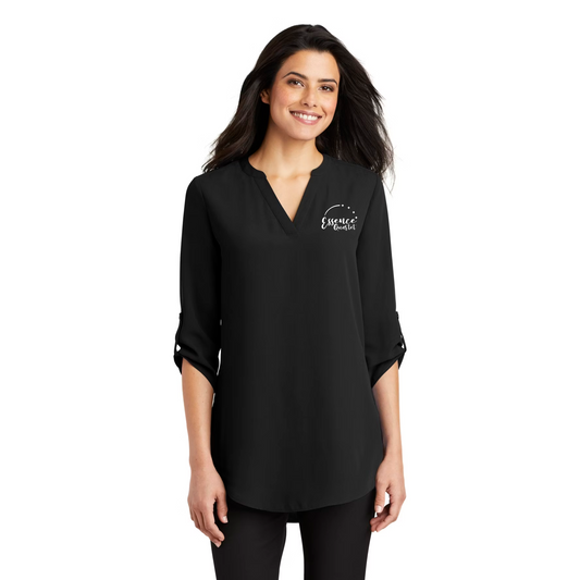 Essence Printed - Women's 3/4-Sleeve Tunic Blouse