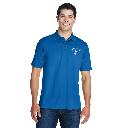 Note-oriety Embroidered Men's Origin Performance Piqué Polo - True Royal