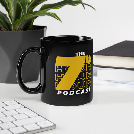 7th Hour Podcast - Printed Black Glossy Mug