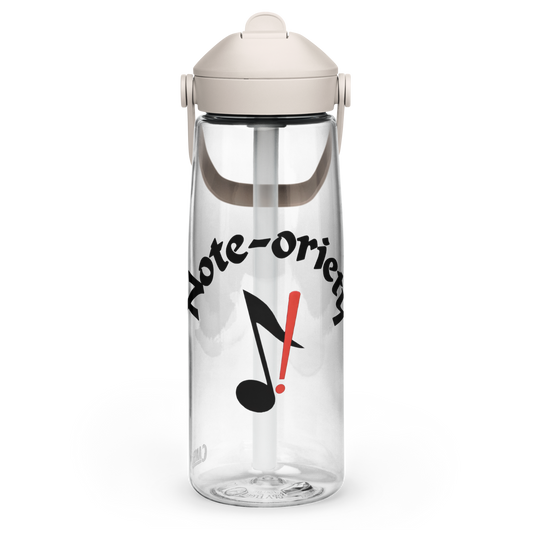 Note-oriety Printed Flip straw water bottle