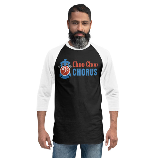 Choo Choo Chorus - Printed 3/4 sleeve raglan shirt