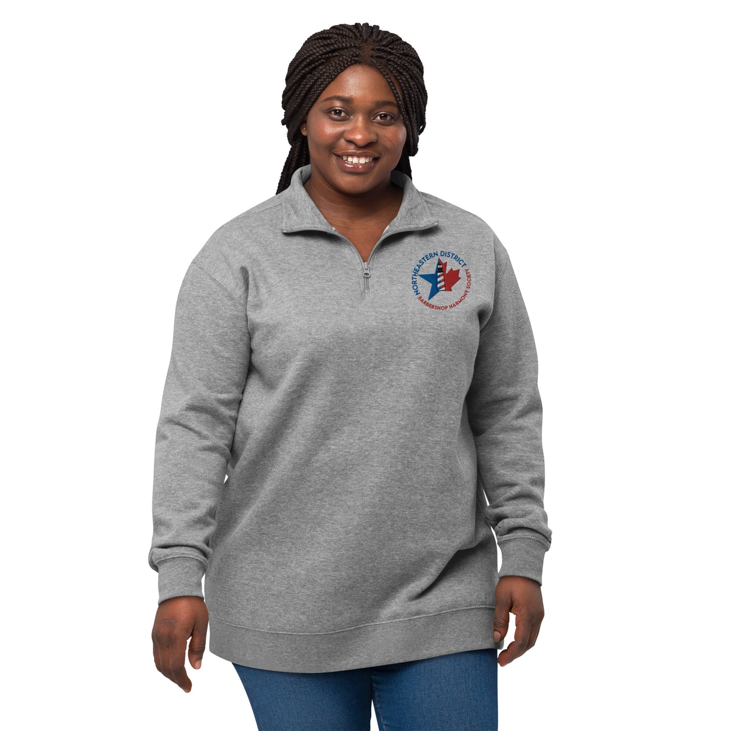 NED - Embroidered Regular Relaxed fit fleece pullover
