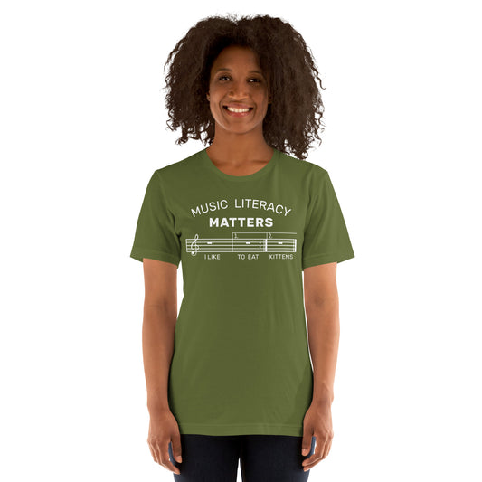 Music Literacy Matters - Printed Unisex t-shirt