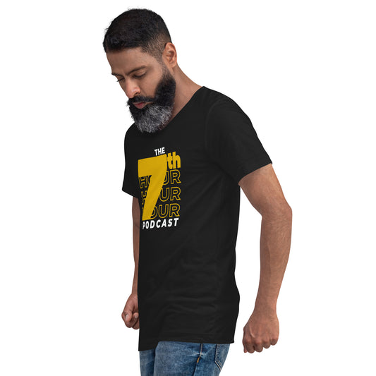 7th Hour Podcast - Printed Unisex Short Sleeve V-Neck T-Shirt