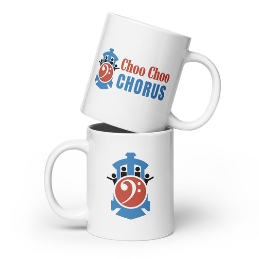 Choo Choo Chorus - Printed White glossy mug