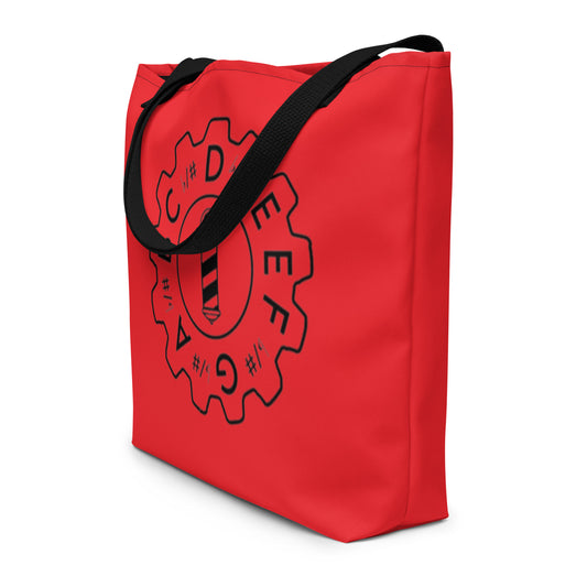 Large Tote Bag with tombo inspired pitch pipe print