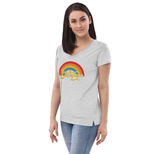 MixTape - Rainbow: Printed Women’s recycled v-neck t-shirt