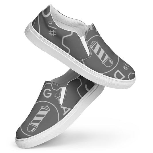 Tombo inspired print - Grey Women’s slip-on canvas shoes